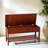 Cherry Finish Solid Wood Shoe Bench With Storage - Strong And 35.5" X 13" 18" Ideal For Entryway Organization Versatile Build-430657173