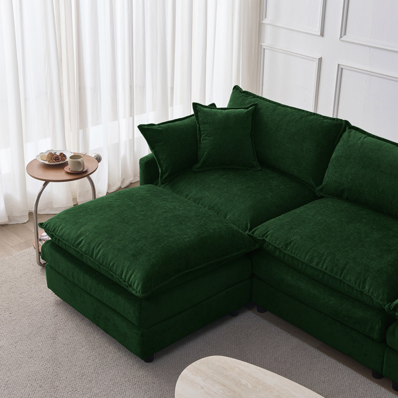 Canapé modulaire de 105 po, Vert