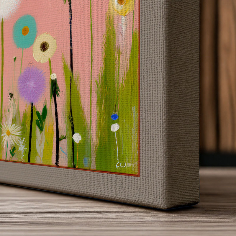 Springtime Garden Botanical - Print, 30x20 - 76.2 x 50.8 cm, Taupe Border