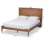 Lit plateforme Marquita, lit très grand, noyer cendré, H 47,50 po x l 81,30 po x L 90,75 po-1010758048