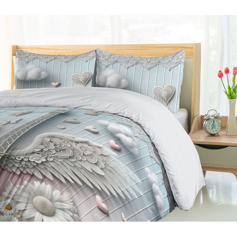 Floral Duvet Cover, Queen Duvet Cover + 2 Standard Shams