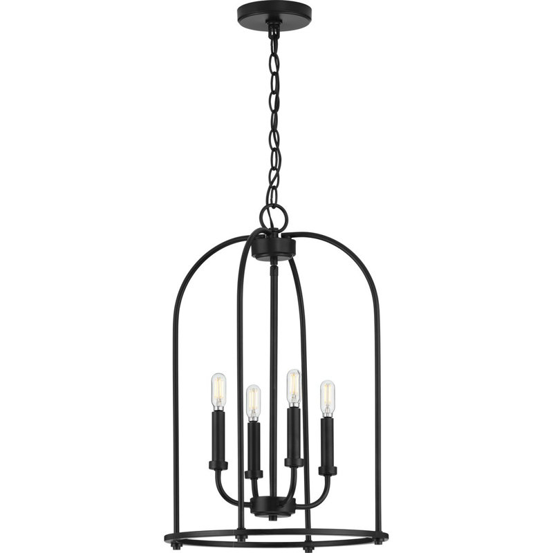 4 - Light Lantern Pendant, Matte Black