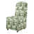 Toile de Jouy vert olive / blanc