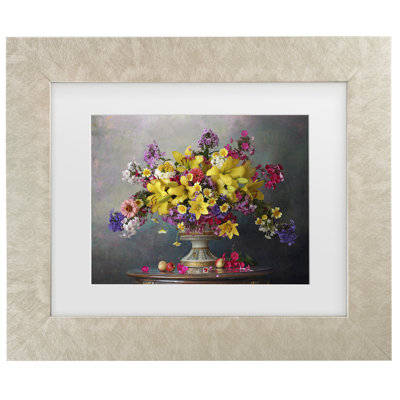Bolog Andrey Morozov  Still Life With Flowers Matted Framed Art