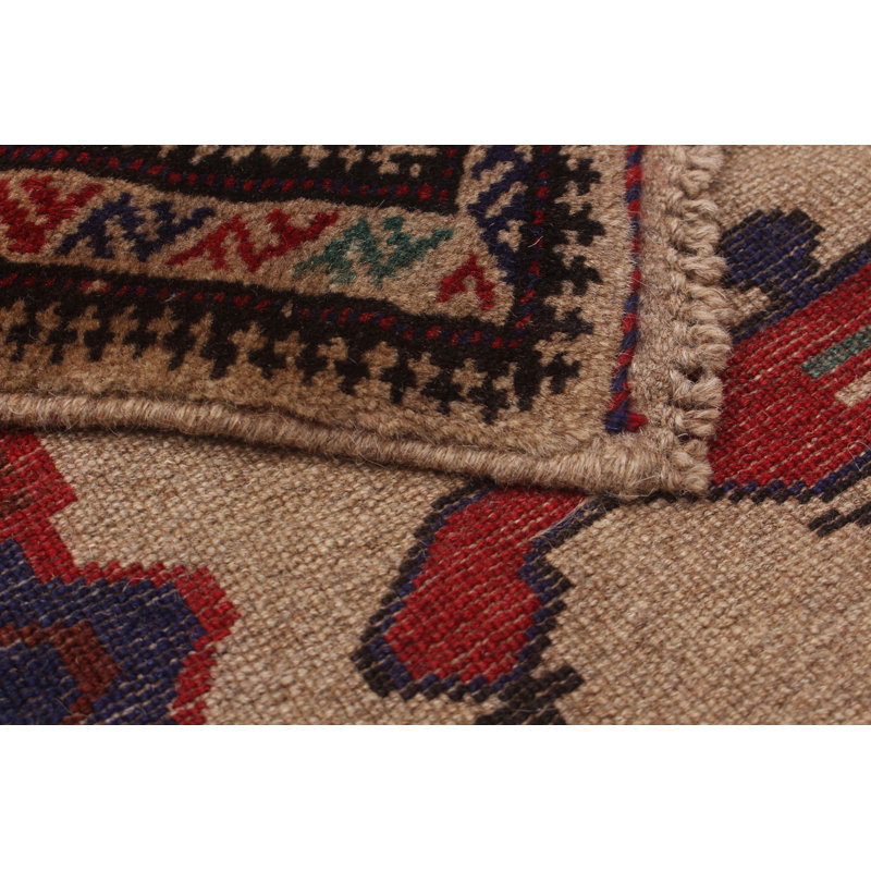 Tapis décoratif en laine noué à la main de conception unique noué à la main New Age 2 pi 11 po x 4 pi 11 po Bergthold