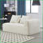 Canapé-lit en chenille Minimalist Chenille | Dossier rembourré | Beige-7754197