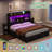 Sherell Queen Size Bed Frame with 4 Storage Drawers,Black-100845099-100845094