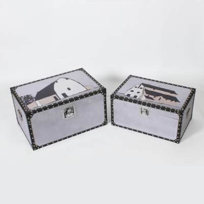 Abbas 2 Piece Metal Camp Trunk / Footlocker