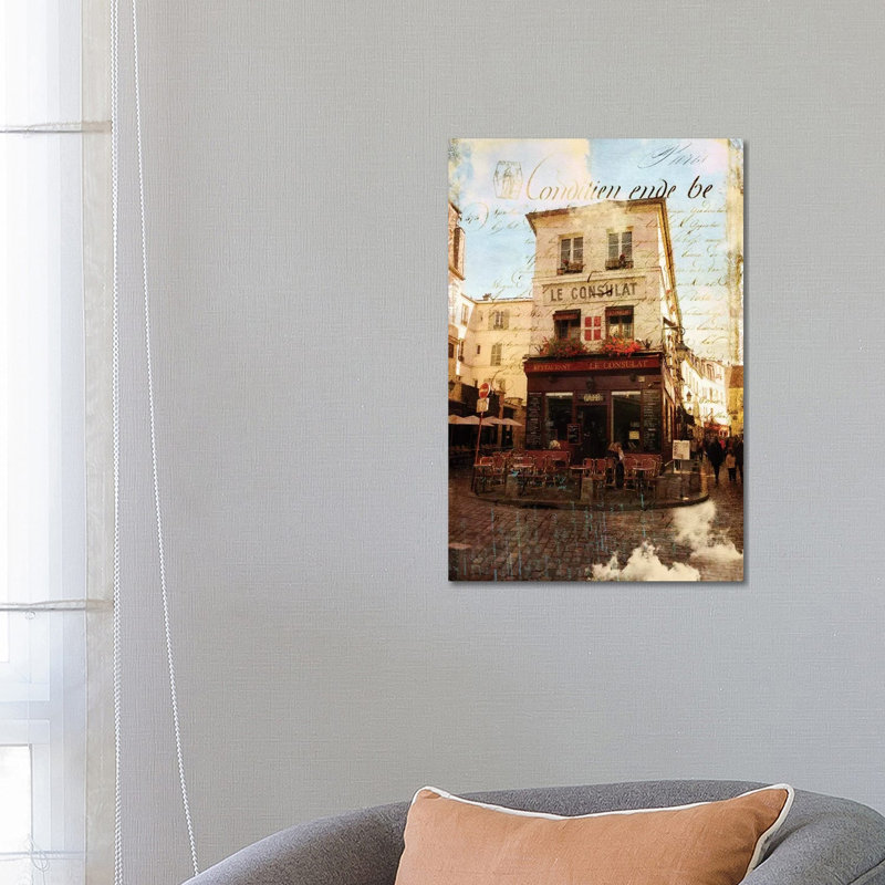 Paris Bistro III by Sandy Lloyd - Wrapped Canvas Print