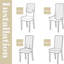 Housse pour chaise de salle à manger, housses de chaises extensibles-19000258