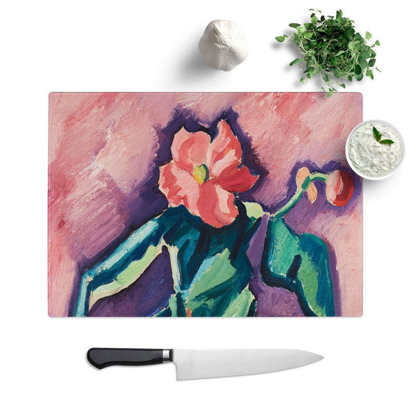 Begonias by Marsden Hartley Chopping Board, 0.4cm H x 20cm W x 28.5cm L