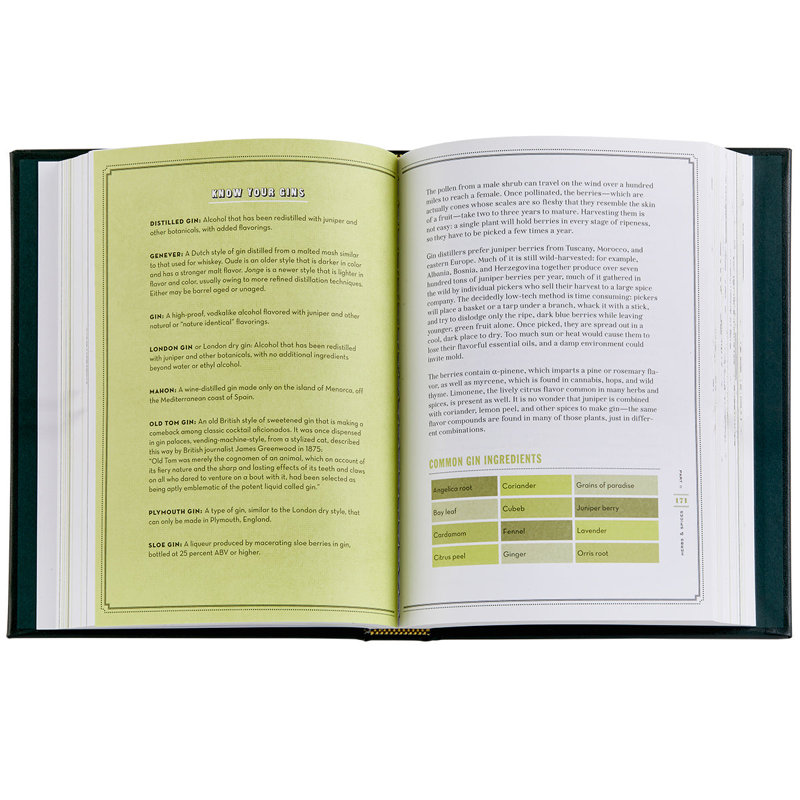 Graphic Image The Drunken Botanist Coffee Table Book, Leather, Green
