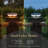Solar Post Cap Lights (Set of 2) with 2 Color Modes, Waterproof Deck & Fence Lights for 4x4, 5x5, 6x6 Vinyl or Wood Posts