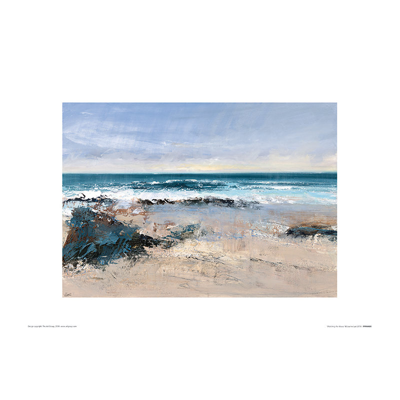 Watching The Waves - No Frame Print, White, Paper, 30cm H x 40cm W