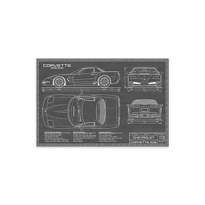 " Corvette (C5) Z06 Blueprint " by Action Blueprints