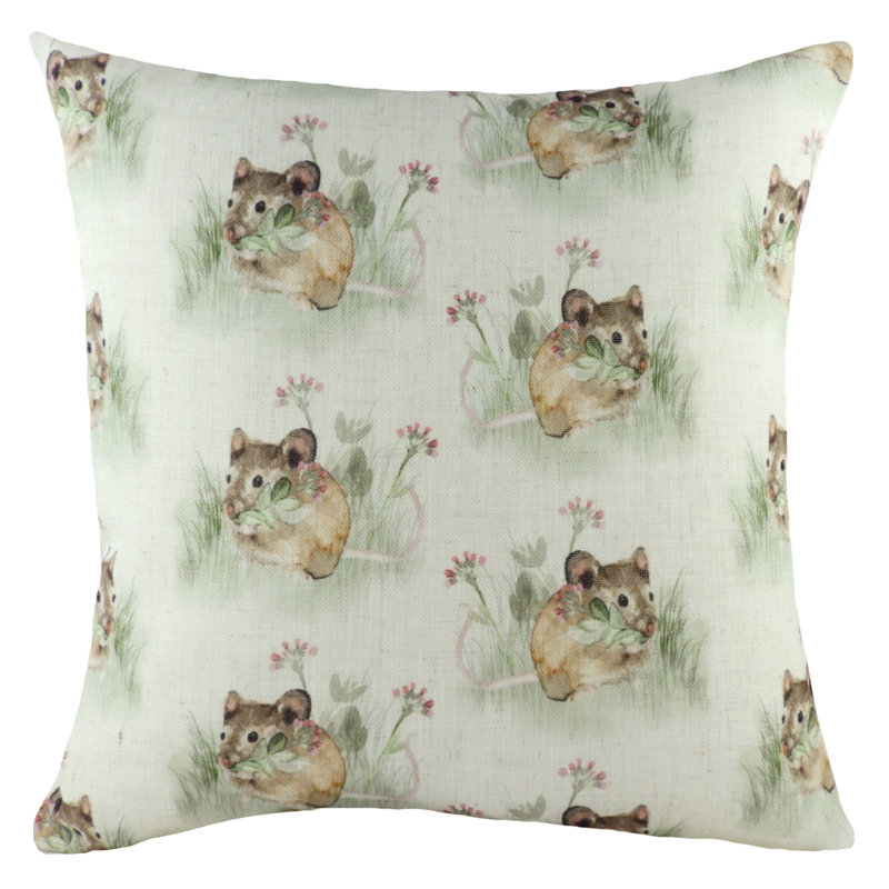 Floral Square Throw Cushion, Polyester