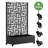 Metal Planter Box with Trellis,  73"x47"x16" Metal Raised Garden Bed with Trellis, Metal Planter Box with Drainage Holes & Lockable Wheels & Privacy Screen for Climbing Plants, Vegetables, Vines-1236031157