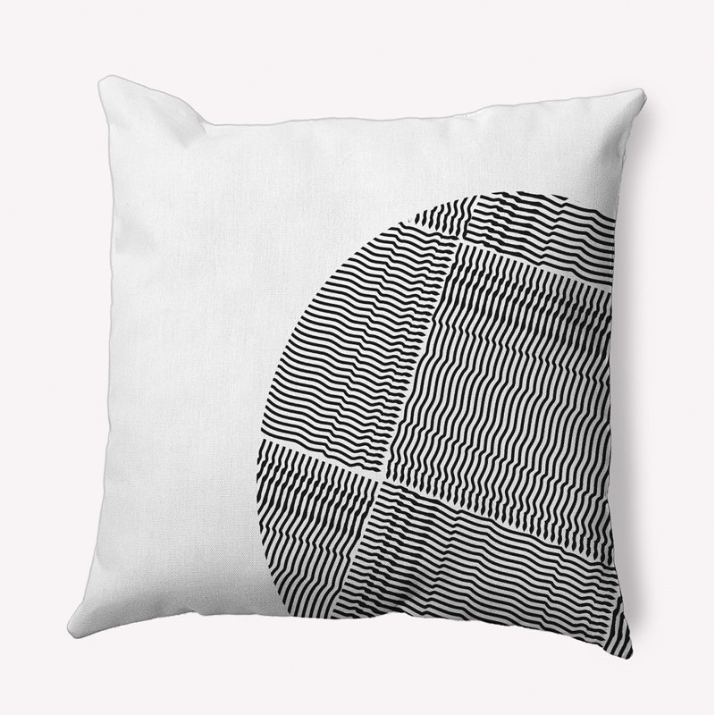 Housse et insert de coussin décoratif carré en polyester pour l'intérieur et l'extérieur, Noir corbeau, 16 po x 16 po