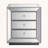 Three Drawer Mirror Finish Cabinet