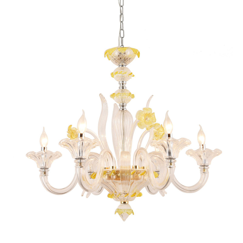 Bliss 6 - Light Candle Style Chandelier
