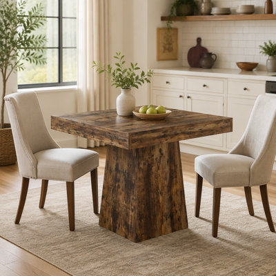 31.5" Square Dining Table, Small Farmhouse Kitchen Dinner Table for 4 People