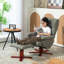  Corin Upholstered Recliner with Footstool