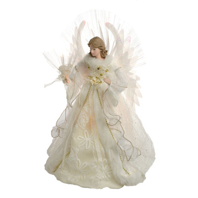 18'' Handmade Fabric Lighted Tree Topper