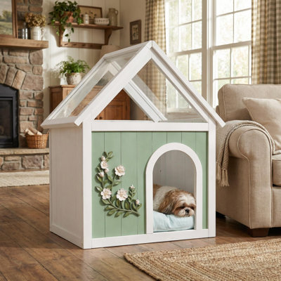 Niche pour chien en bois massif décoratif pour petits chiens