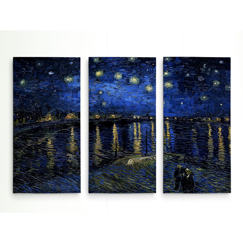 « over-the-rhône-1827 », reproduction de peinture à l’acrylique à multiples images sur toile tendue, H 40 po x l 60 po
