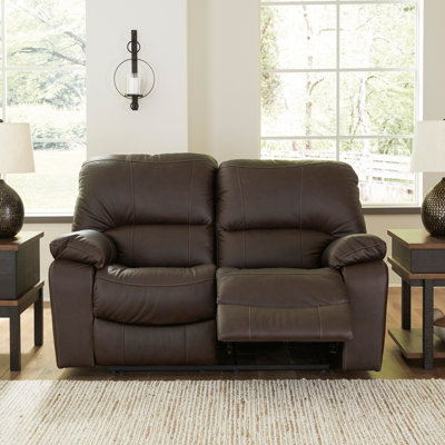 Causeuse inclinable en cuir véritable Olara