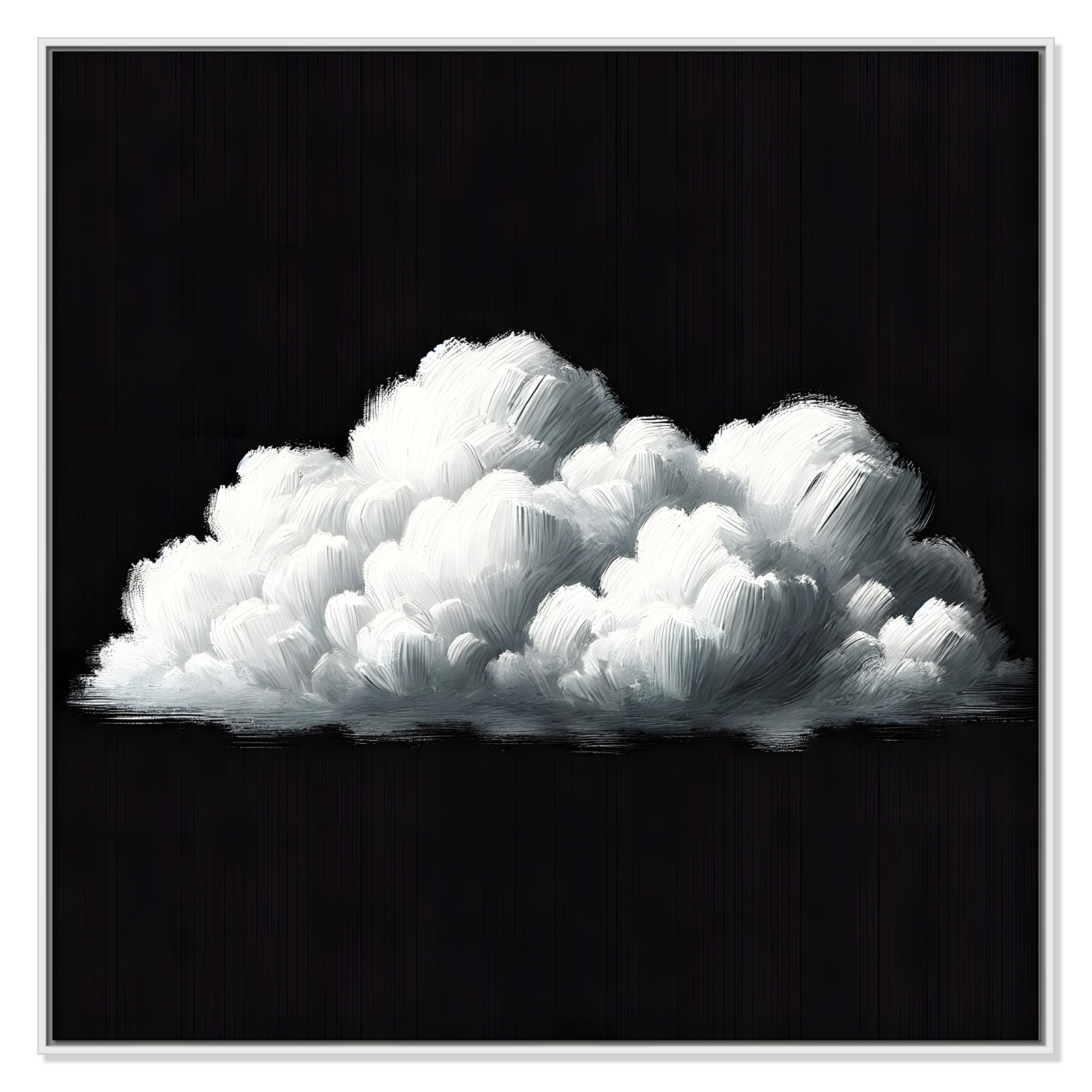 White Clouds Print by , 41.5" H x 41.5" W, White