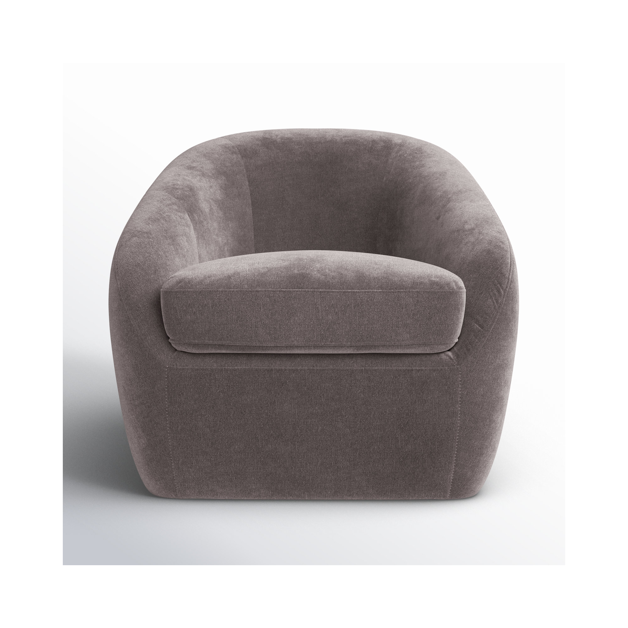 Stargazer Upholstered Barrel Chair, Storm Performance Chenille