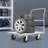 Steel Plate Trolley 2000Lbs 36*24In With Front Handrail And 2 Side Handrails Silver