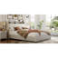 Lit en métal pour grand lit sans sommier et tablette-1749329