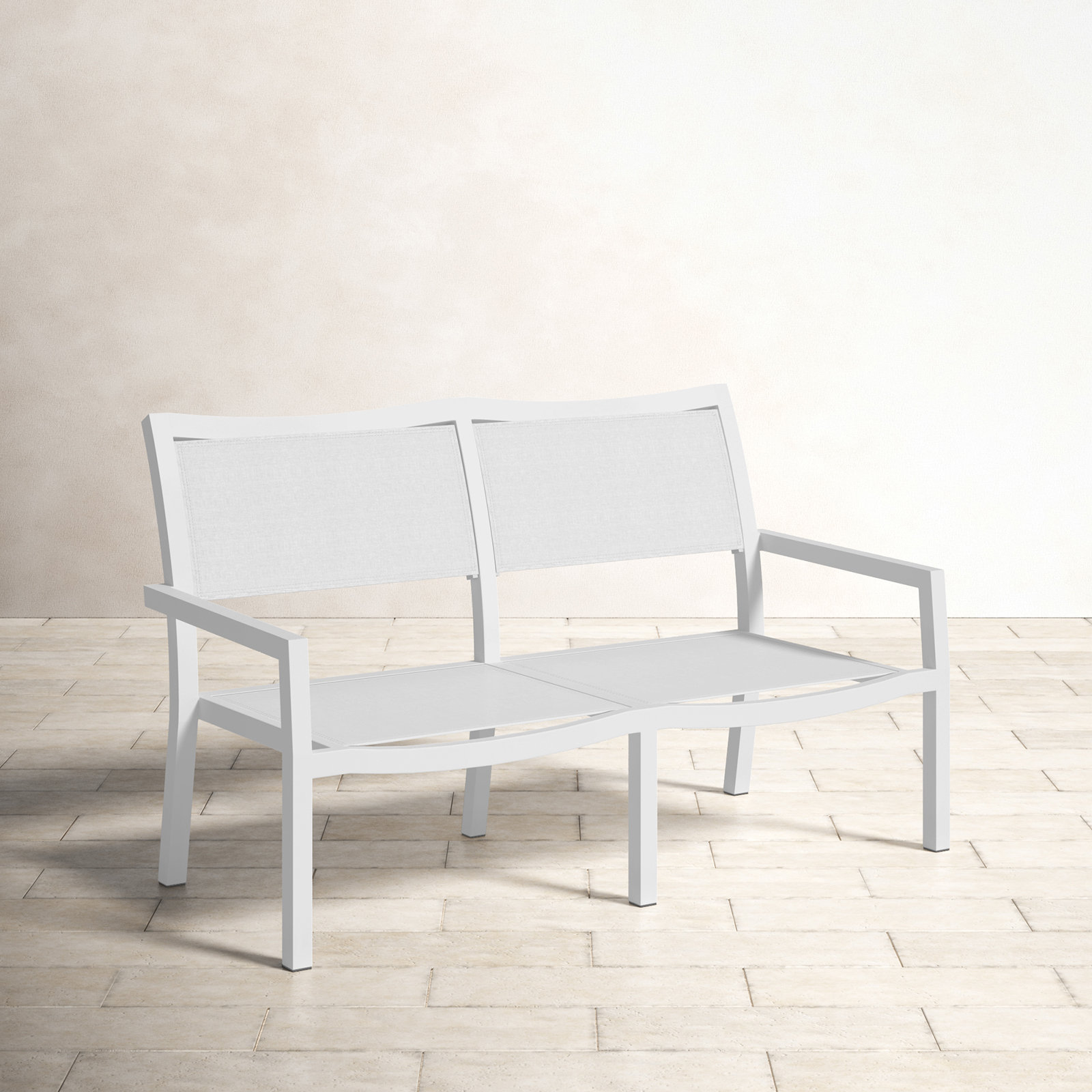 Naples 56'' Wide Rectangle Aluminum Loveseat
