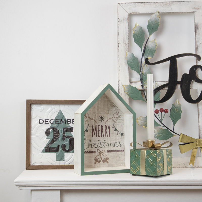 Porte-bougie de Noël 4,5 po