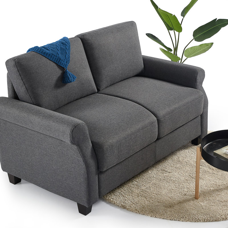 Scotia 59'' Upholstered Loveseat, Jackie & Josh Dark Grey