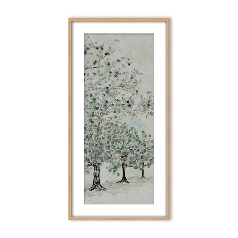 Nature Inspired "Dappled Canopy" Canvas Wall Art By , 24" H x 12" W, Framed Canvas, White