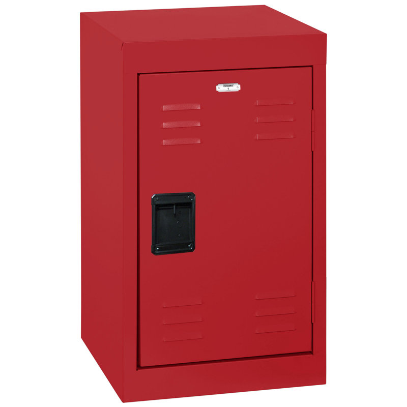 Metal 1 - Tier 15'' School Locker with Padlock, Red