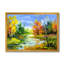 Paysage d'automne avec la rivière Wood - Peinture sur toile-59756580-59756578