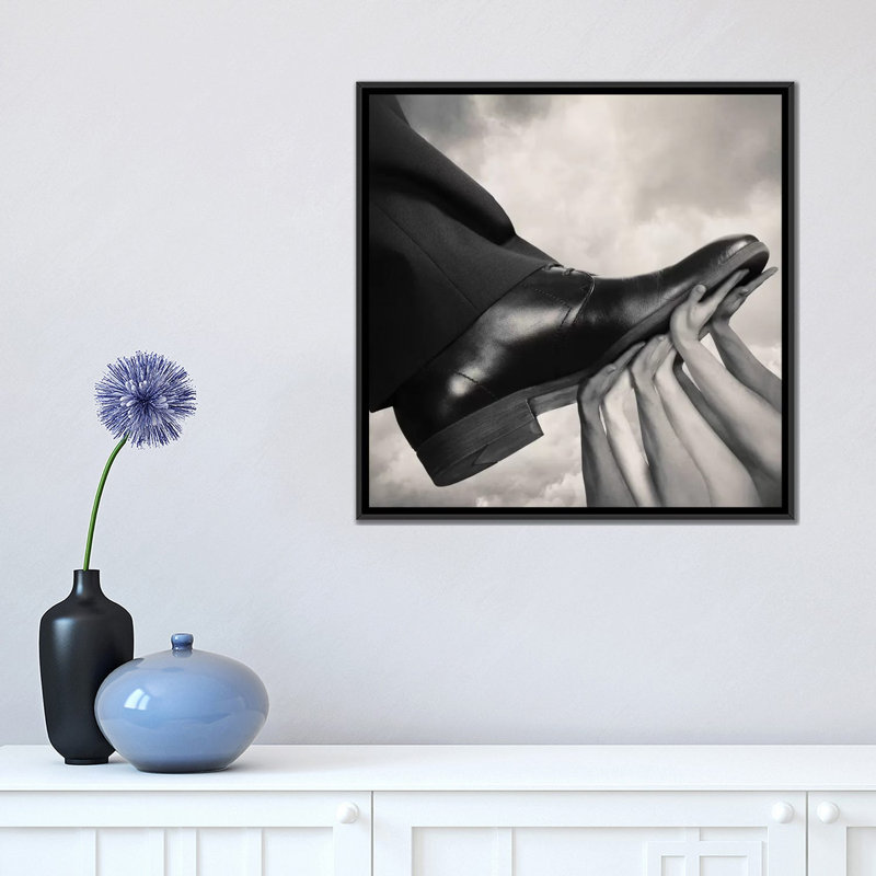 «United», impression sur toile, H 18 po x l 18 po x P 1,5 po, Pas de tapis, Toile avec cadre noir