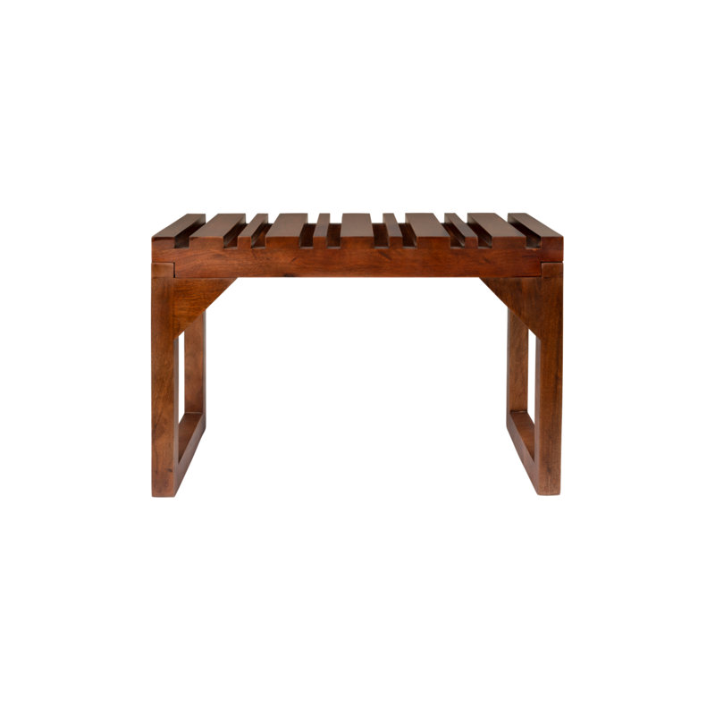 Banc en bois massif Jakub, Brun