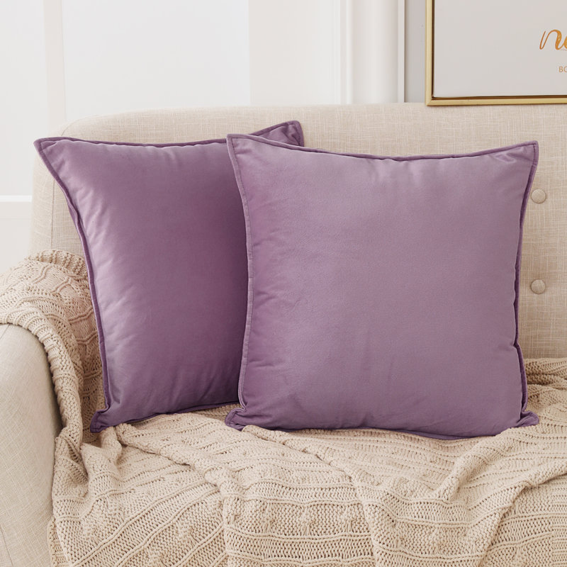 Fritch Square Cushion Cover, 60cm H x 60cm W x 1cm D, Lilac