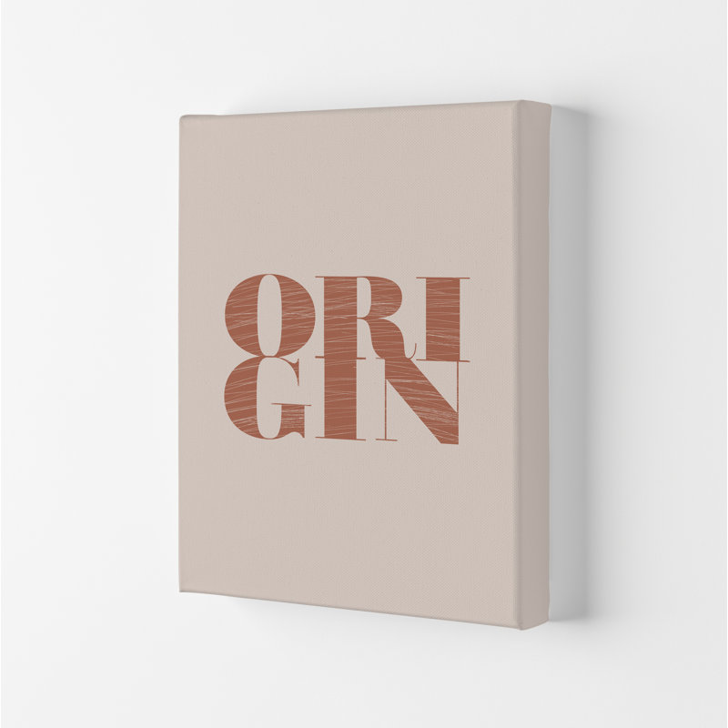 Origin - Print, 29.7cm H x 21cm W x 4cm D, Wrapped Canvas