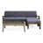 Coussin gris foncé / structure grise est en rupture de stock