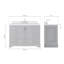 Ensemble de meuble-lavabo simple 48,25 po avec plateau en quartz Abshire-94668867