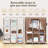 Wardrobe Closet Storage with 3 Hanging Rods, Portable Closet Organizers and Storage, Clothes Rack Shelf Garment Cabinet, Tool Free Assembly-299868659