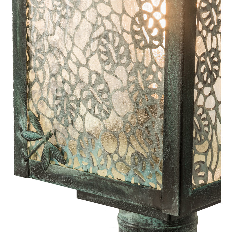 Seneca Lotus Leaf and Dragonfly Lantern Head