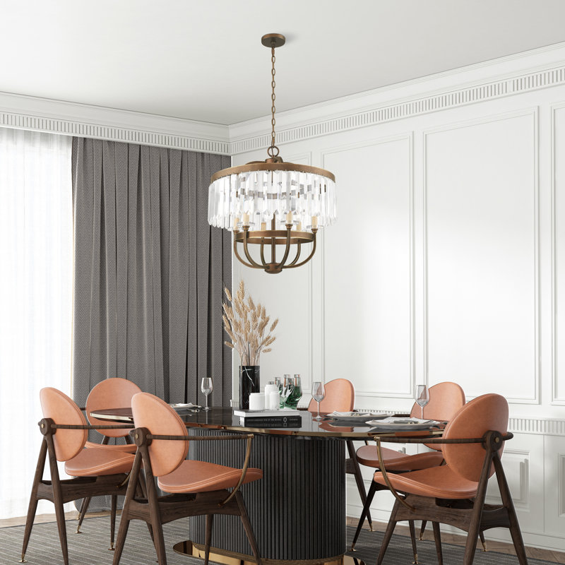Lustre à 6 lumières Javeyon, Bronze Palacial