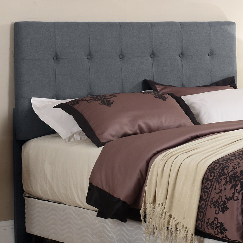 Eilidh Upholstered Panel Headboard, Gray